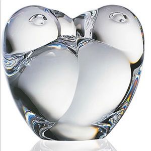 Steuben Lovebirds Hand Cooler